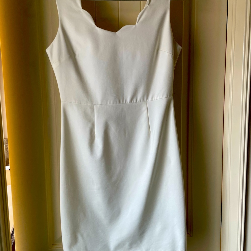 White Danity Hooligan scalloped dress